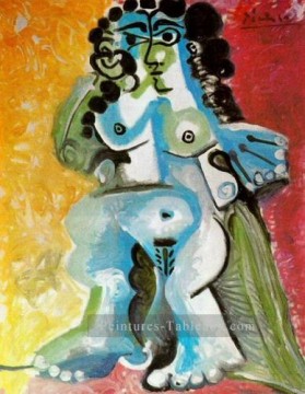 Femme naked assise 1965 cubist Pablo Picasso Peinture à l'huile